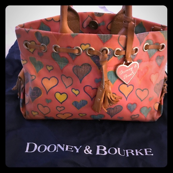 Dooney & Bourke Handbags - 💯Authentic Dooney&Bourke🎀PINK Heart Tassel Tote